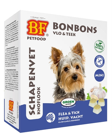 Biofood Graisse de Mouton Mini Bonbons Ail 80 PCS