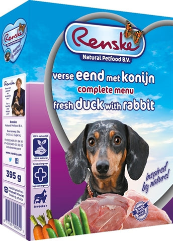 Renske Fresh Meat Duck / Rabbit 395 GR (10 pieces)