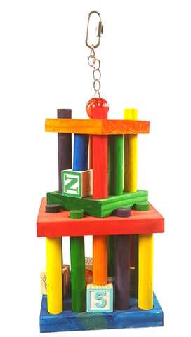 Labyrinthe de jouets pour oiseaux Happy Pet, 37x14x14 cm