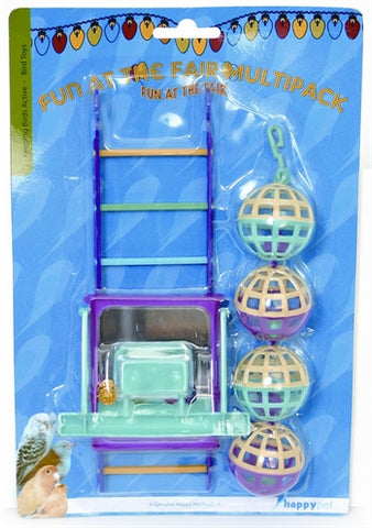 Happy Pet Bird Toy Mp Bal/Ladder/Perch 22X10X4 CM