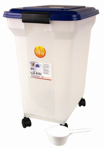 Unbranded Storage Container Airtight Transparent/Blue 45 LTR 46X33.5X50 CM