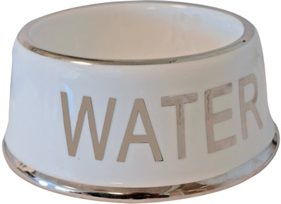 Brandless Drinking Bowl Dog Water White/Silver 18 CM