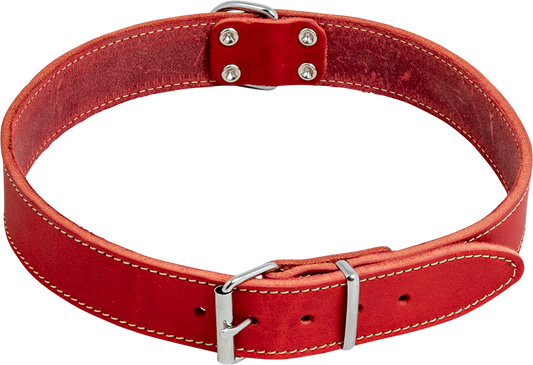 Jack &amp; Vanilla FAT LEATHER Collar Red